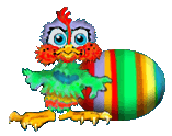 Gif animé Pâques oiseau oeufs
